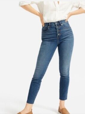 ​Everlane NWT The Vintage Skinny Jean Size 25 High Rise Minimalist Classic Denim